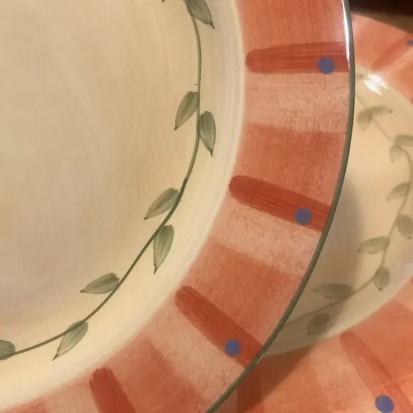 SET OF 4 Pfaltzgraff NAPOLI Hand Painted LARGE Dinner plates PRISTINE EXCELLENT! - Picture 2 of 7